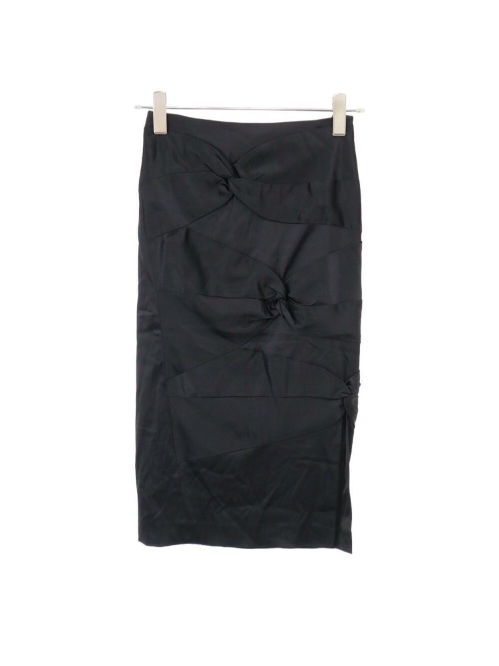 Dior by John Galliano Silk Satin Skirt Black